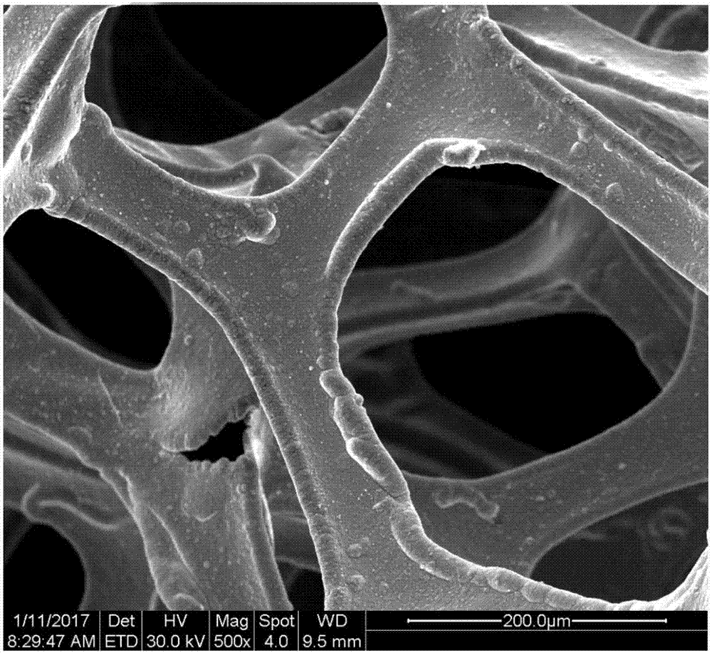 Preparation and application of NiWP electric catalyst material with three-dimensional structure