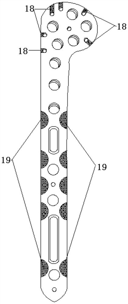 Distal bone fracture plate for proximal humerus