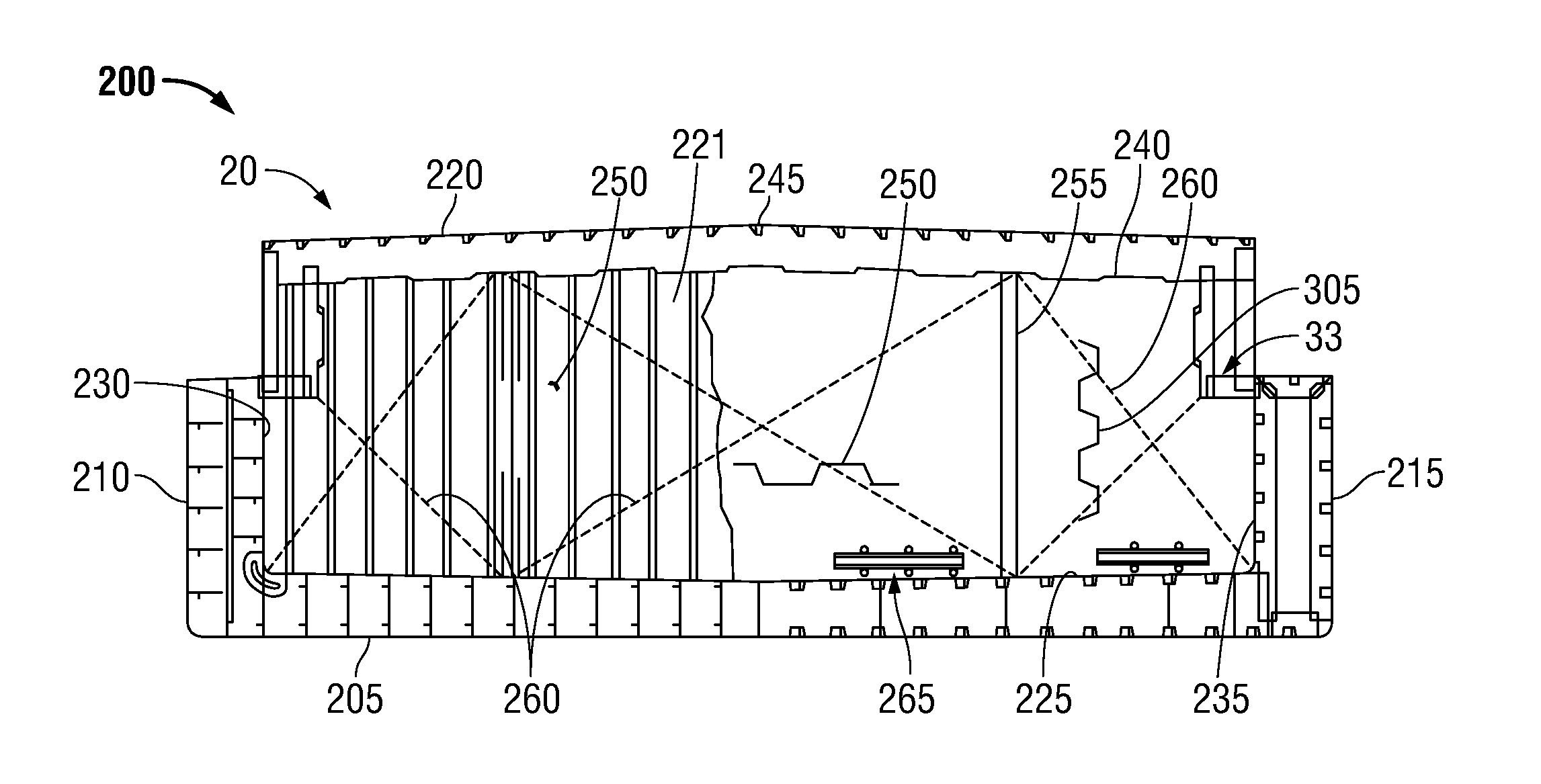 Complete integral tank double-hull cargo containment system vessel in maritime service