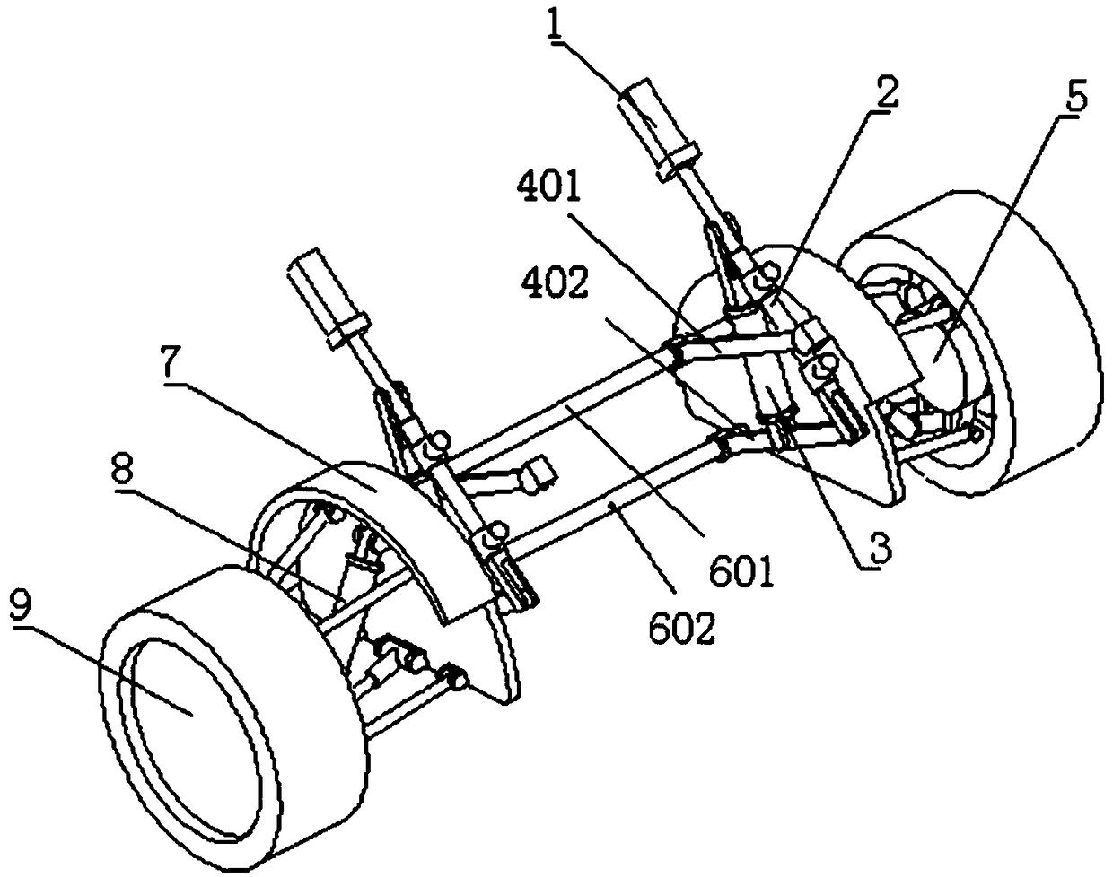 Damping device for aerocar and operation method thereof