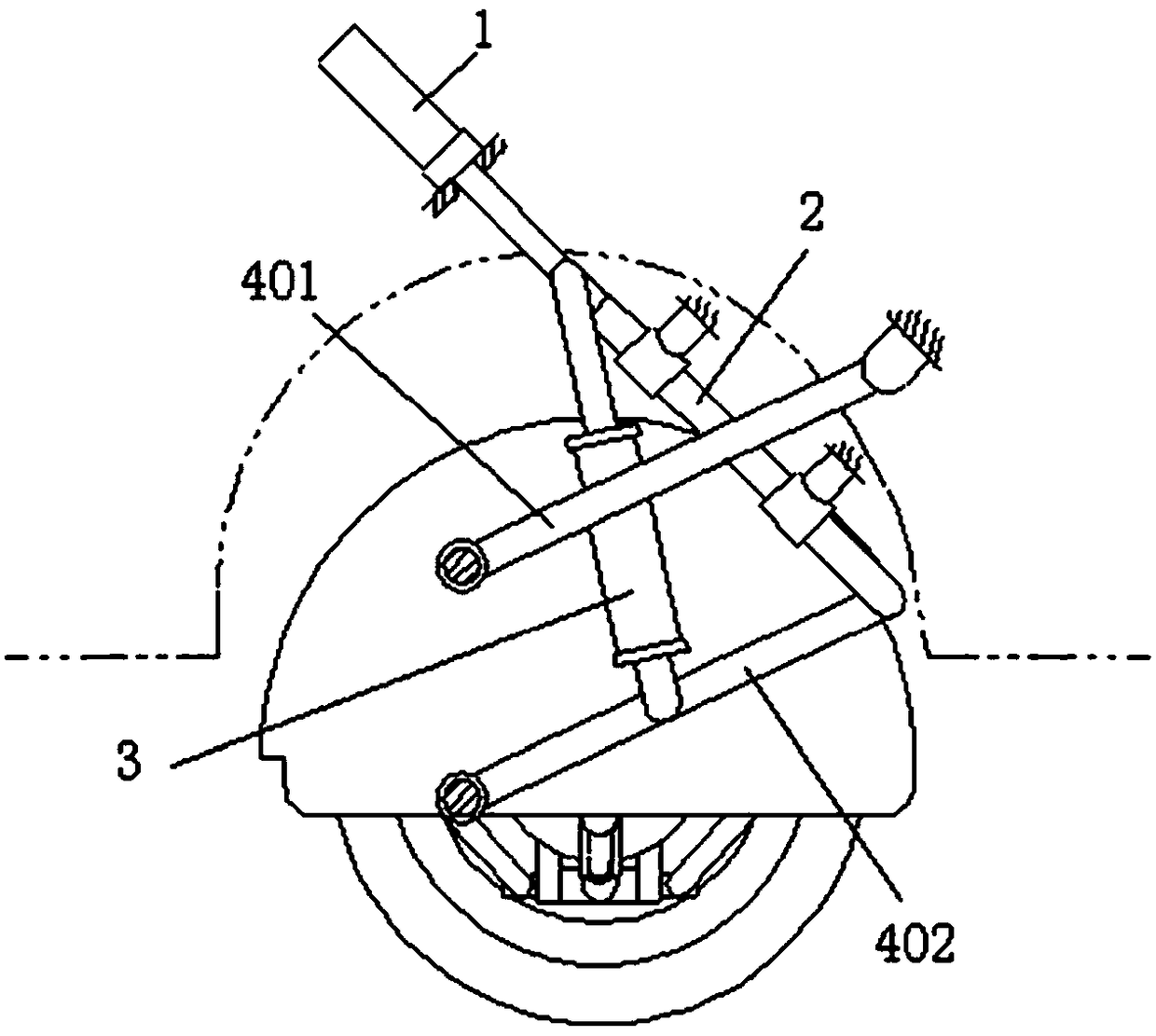 Damping device for aerocar and operation method thereof