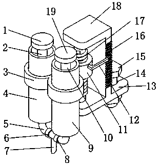 Extraction device used in hematology department for bone marrow puncture