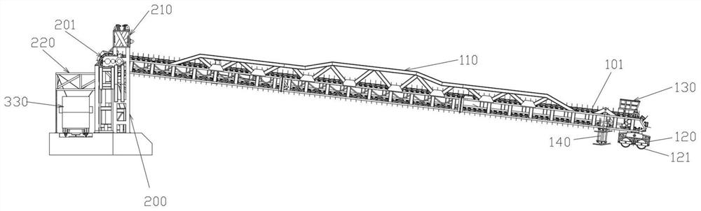 Automatic earthwork conveying and loading system capable of adaptively adjusting excavation depth