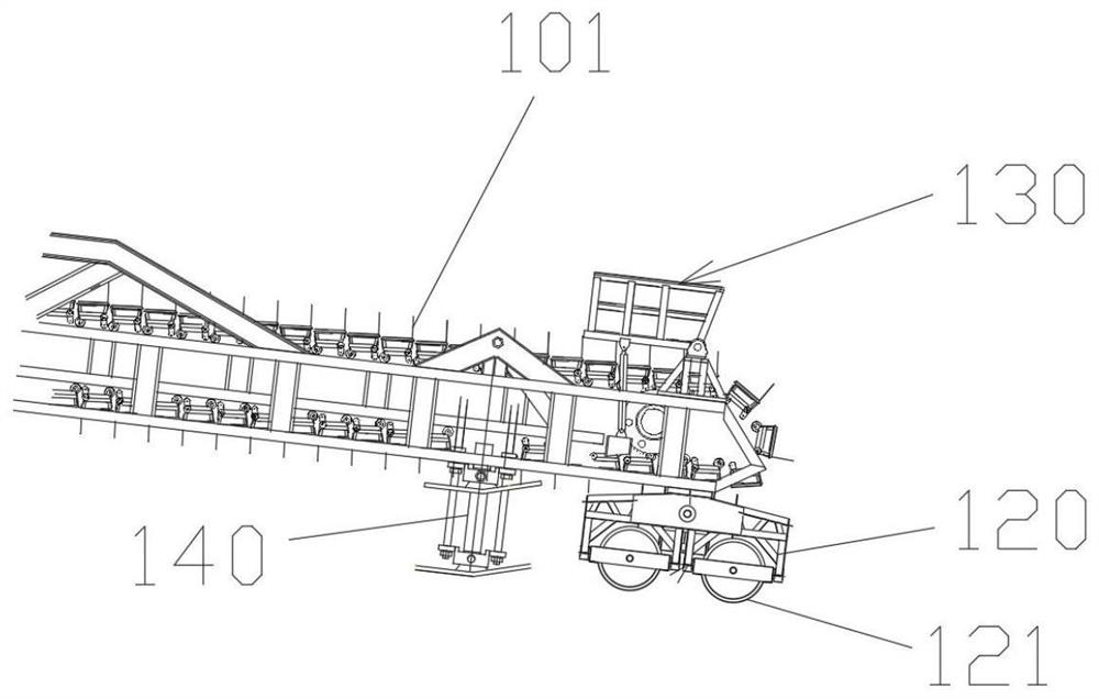 Automatic earthwork conveying and loading system capable of adaptively adjusting excavation depth