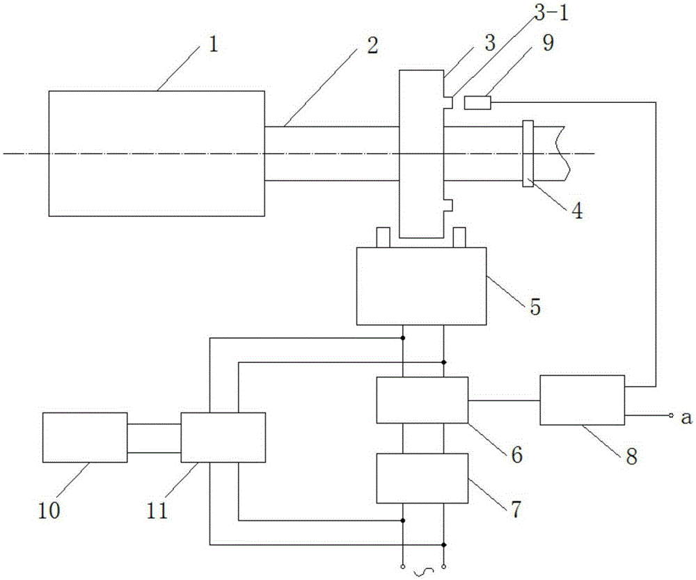 Electromagnetic braking device for rotary main shaft