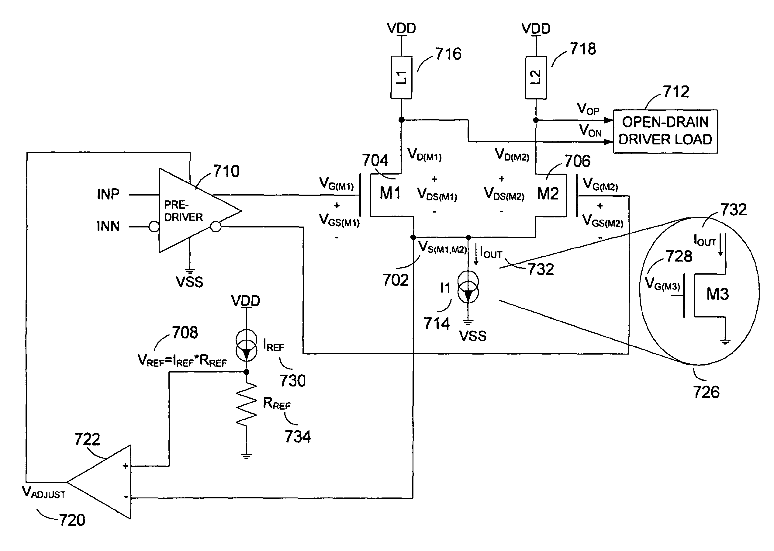 Active biasing in metal oxide semiconductor (MOS) differential pairs