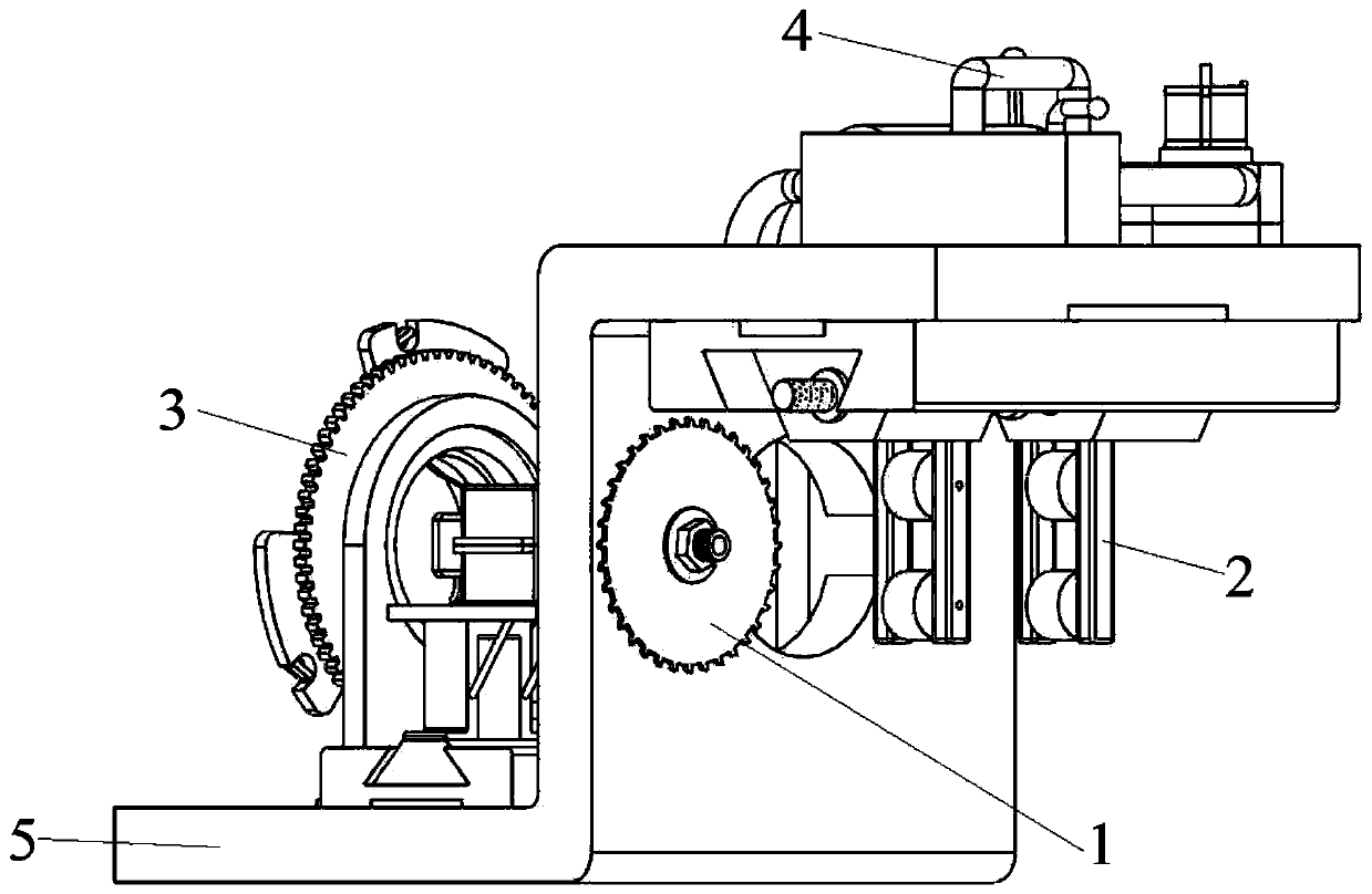 A metal pipe cutting device