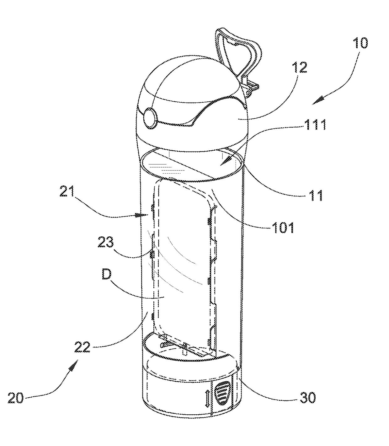 Beverage Bottle with Accessible Station for Portable Electronic Device