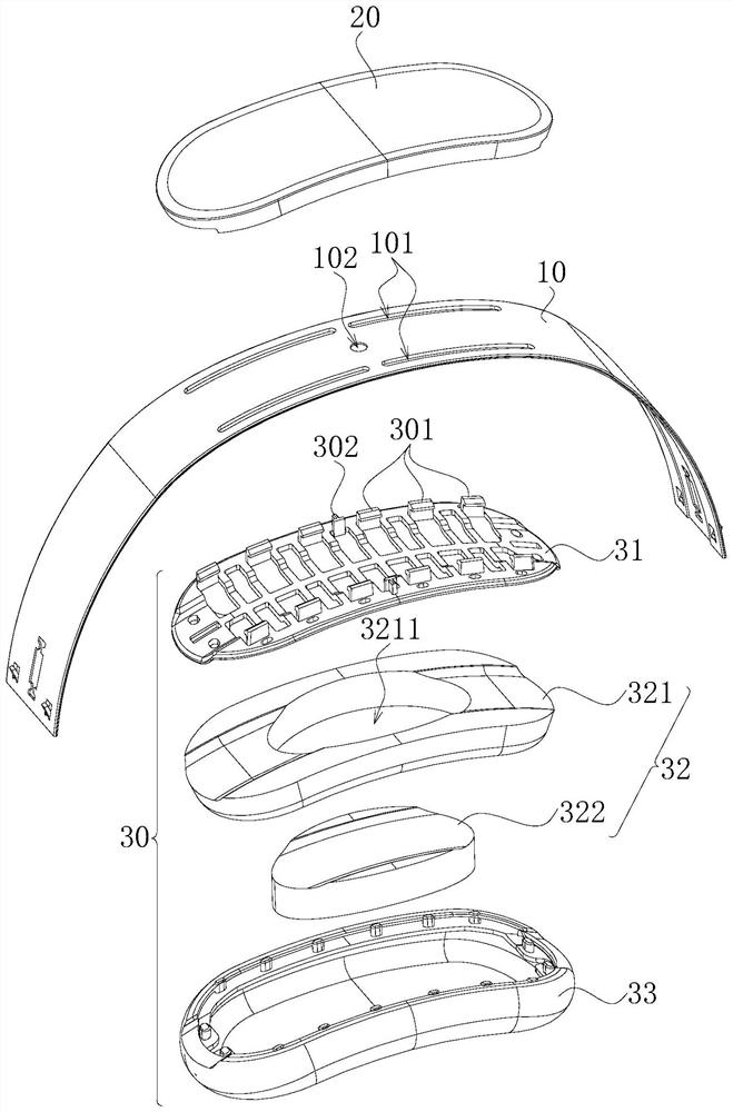 Headband structure and headphone