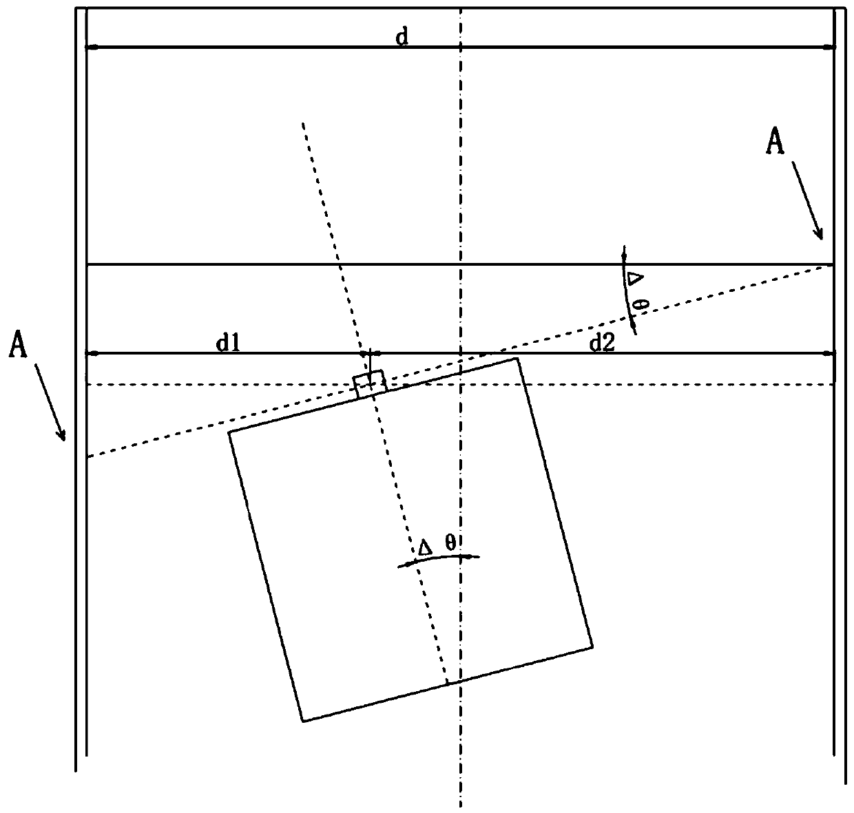 Control system for wheeled robot to automatically walk along slope center line