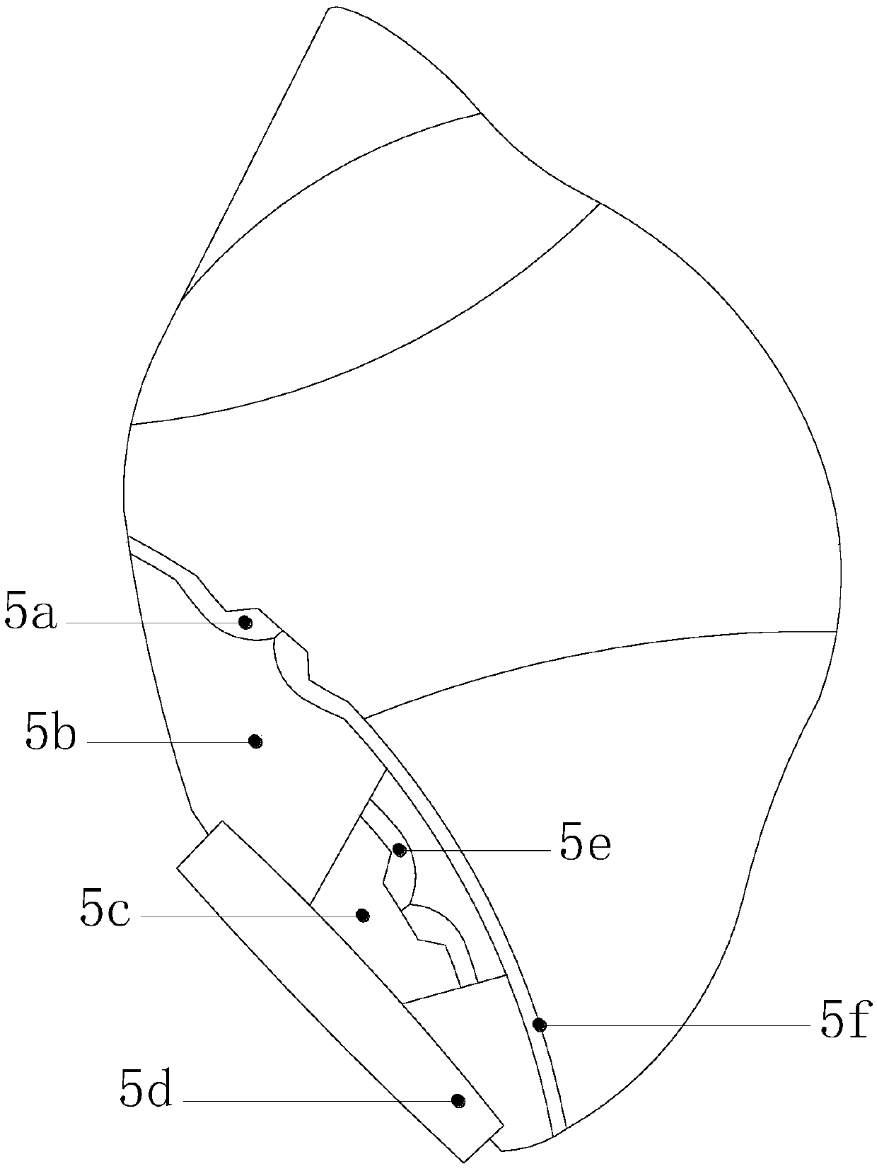 Riding sport mask for accumulating air based on wind power drainage principle