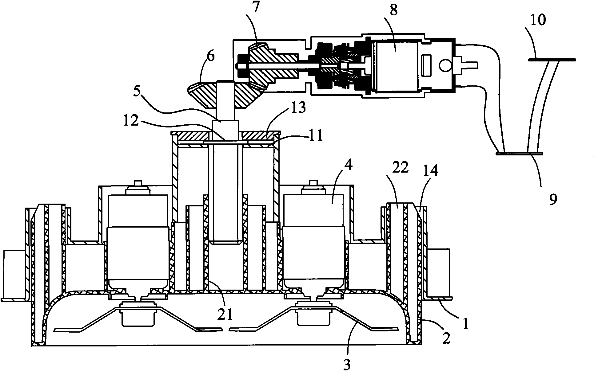 Structure for automatically regulating mowing height of intelligent mower