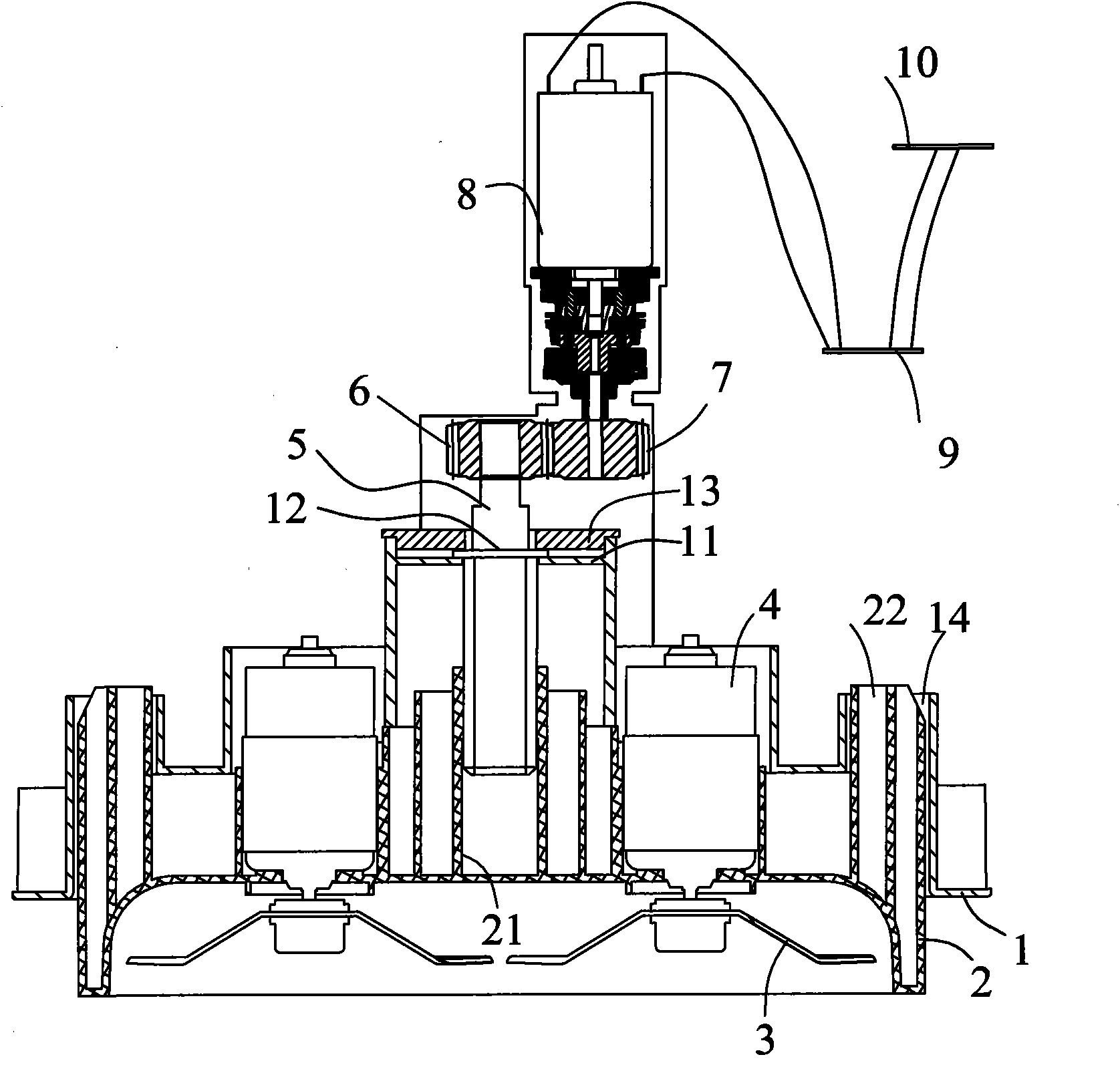 Structure for automatically regulating mowing height of intelligent mower