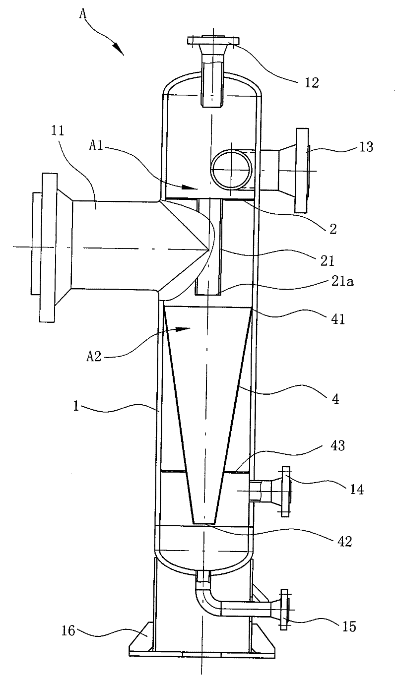 A gas-oil-water separation system