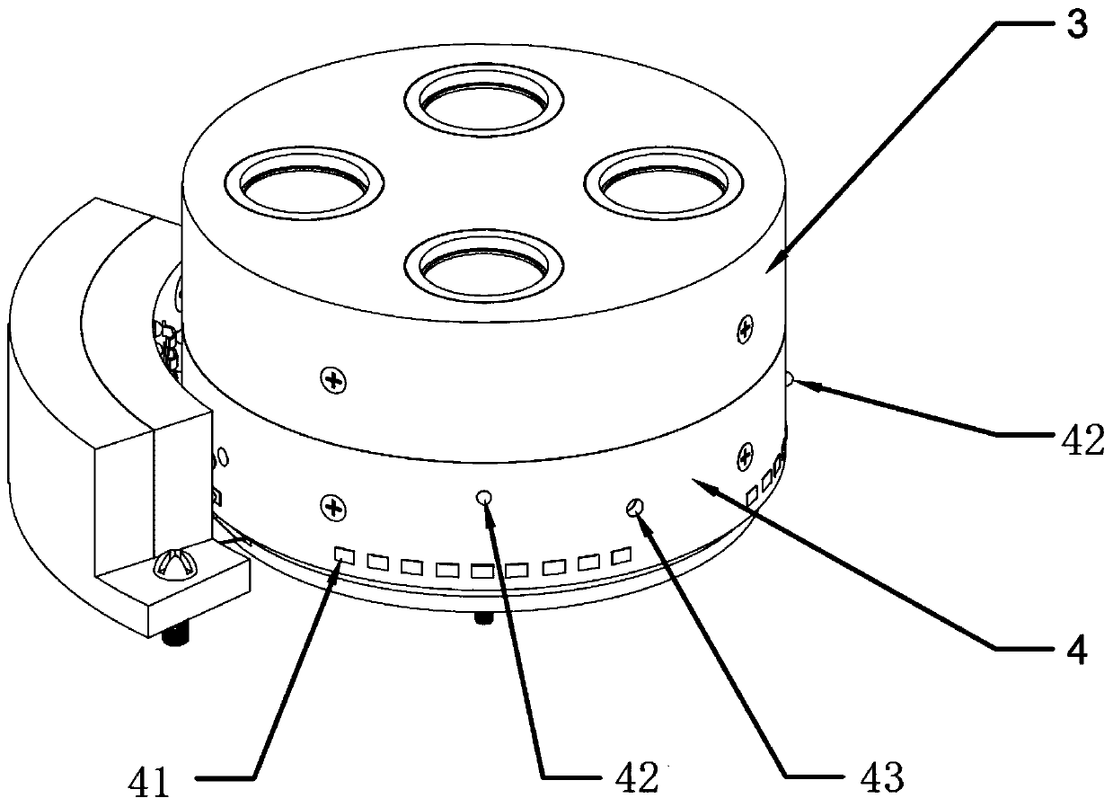 Optical element switching device and image recording device having same