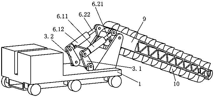 Single-degree-of-freedom electric control lifting mechanism for chain bucket trencher