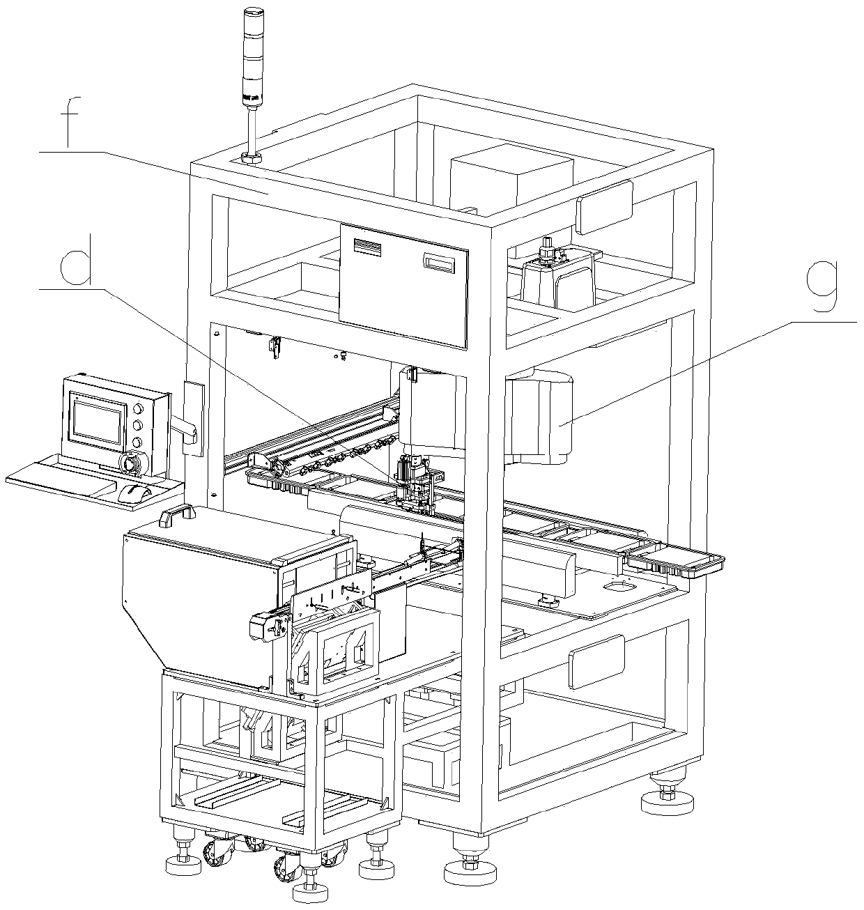 Anesthetic package assembling production line