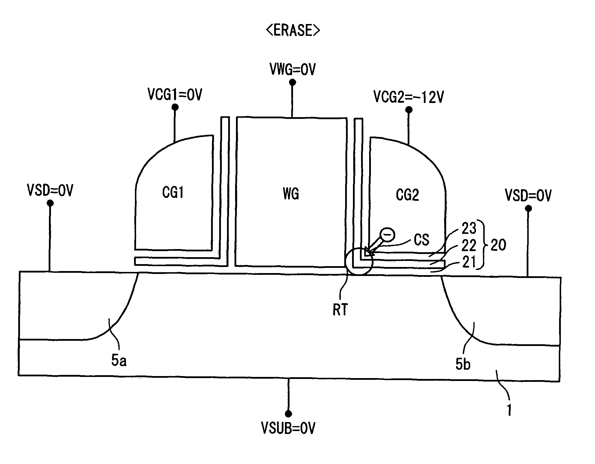 Nonvolatile semiconductor memory and data programming/erasing method