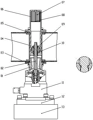 Antenna locking device and assembly and disassembly method