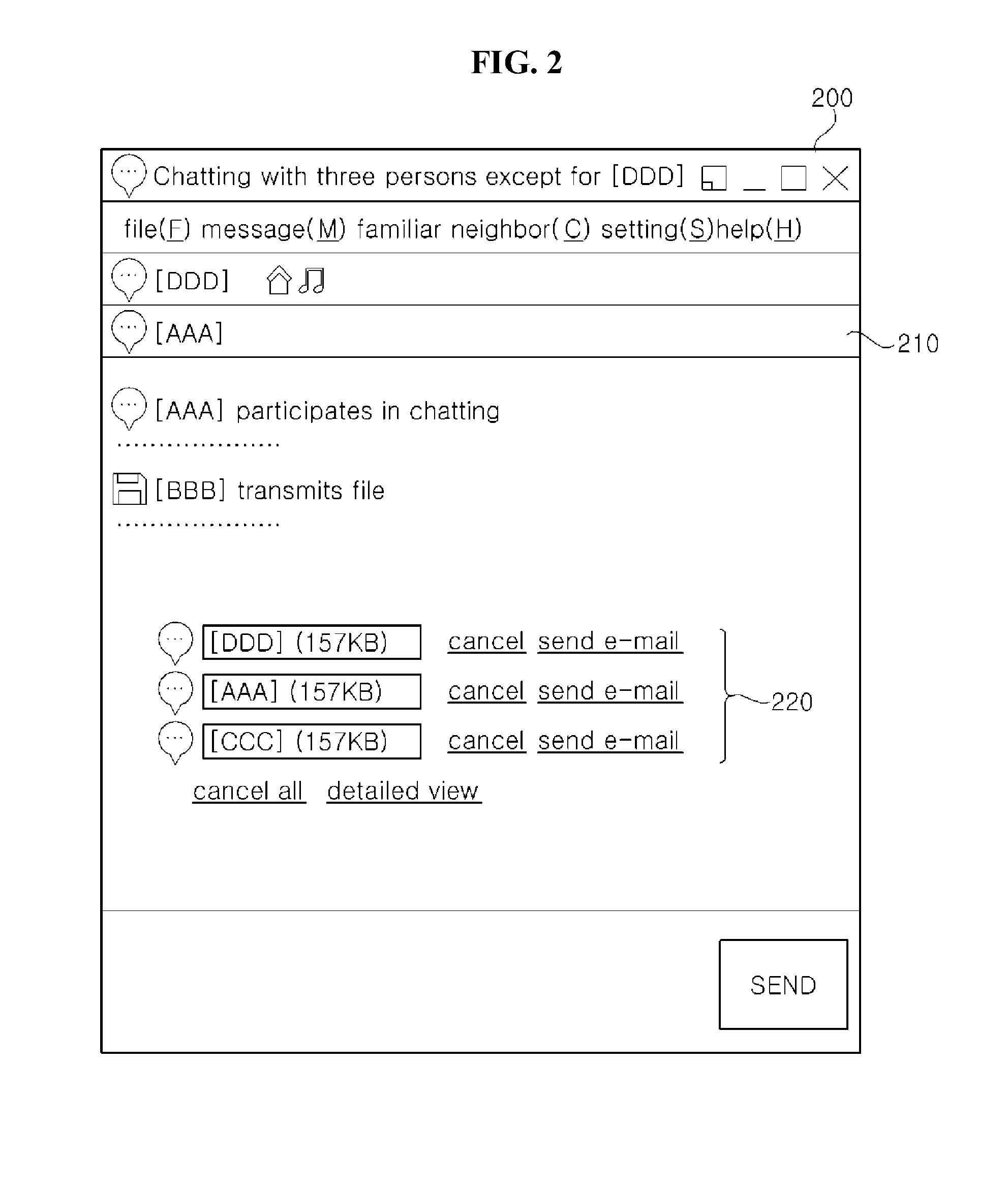 Group messaging system and method for providing file sharing through bidirectional interlock with a cloud server