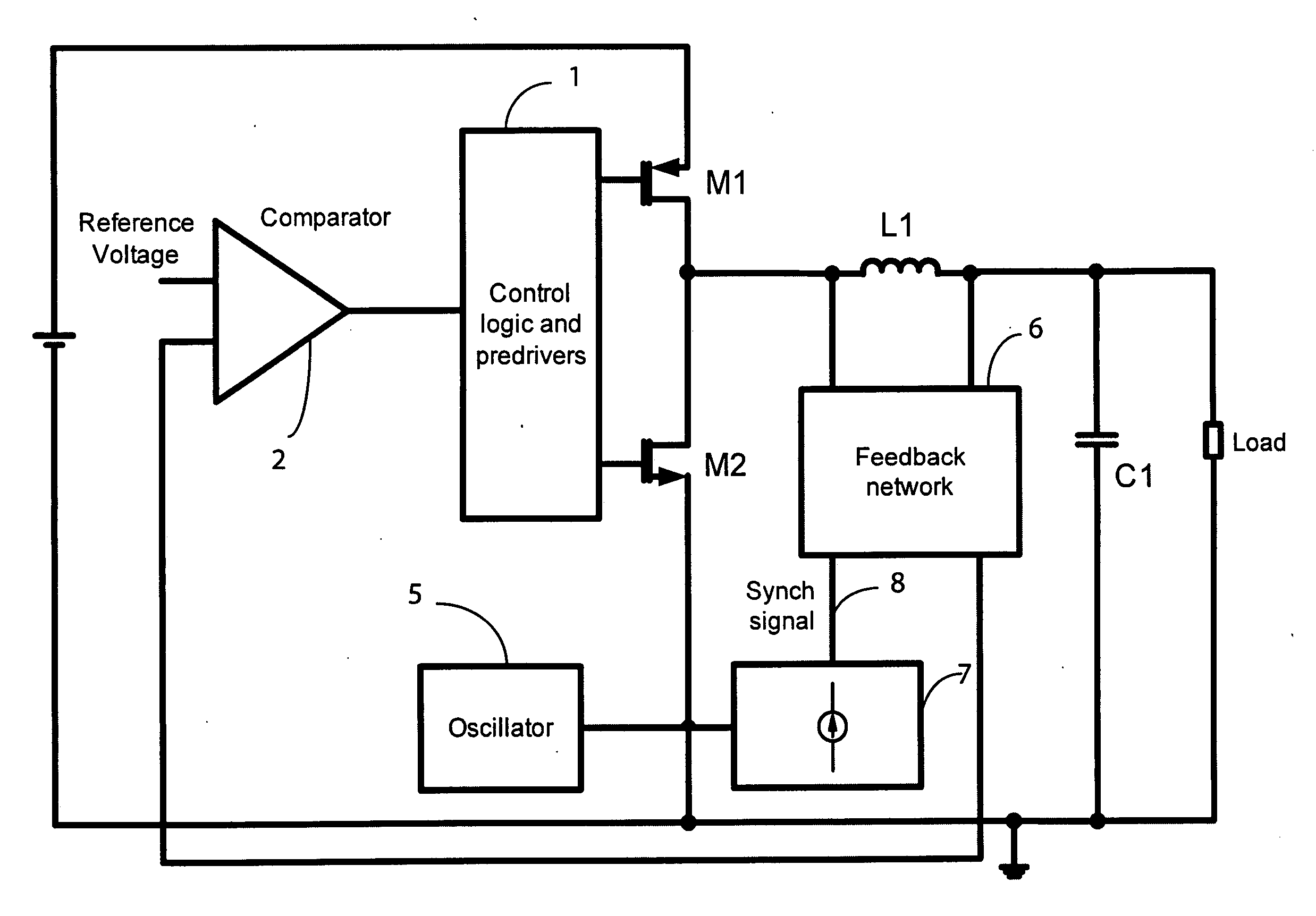 Synchronization of hysteretic power converters