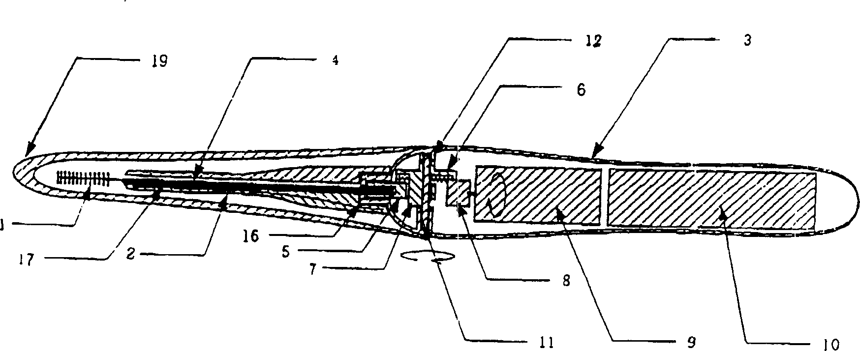 Universal angle electric oral cleaning device