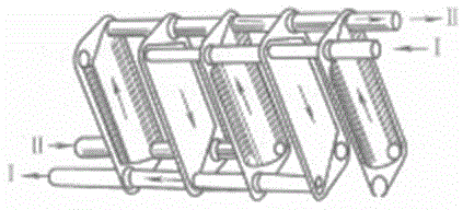 Method for recycling steam condensation water, organic waste gas burning heat and exhausted gas waste heat