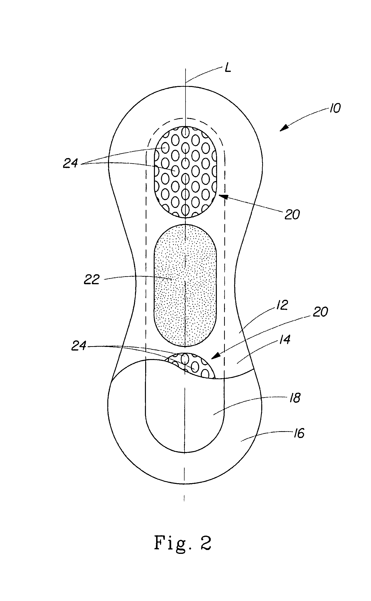 Sanitary napkins capable of taking complex three-dimensional shape in use