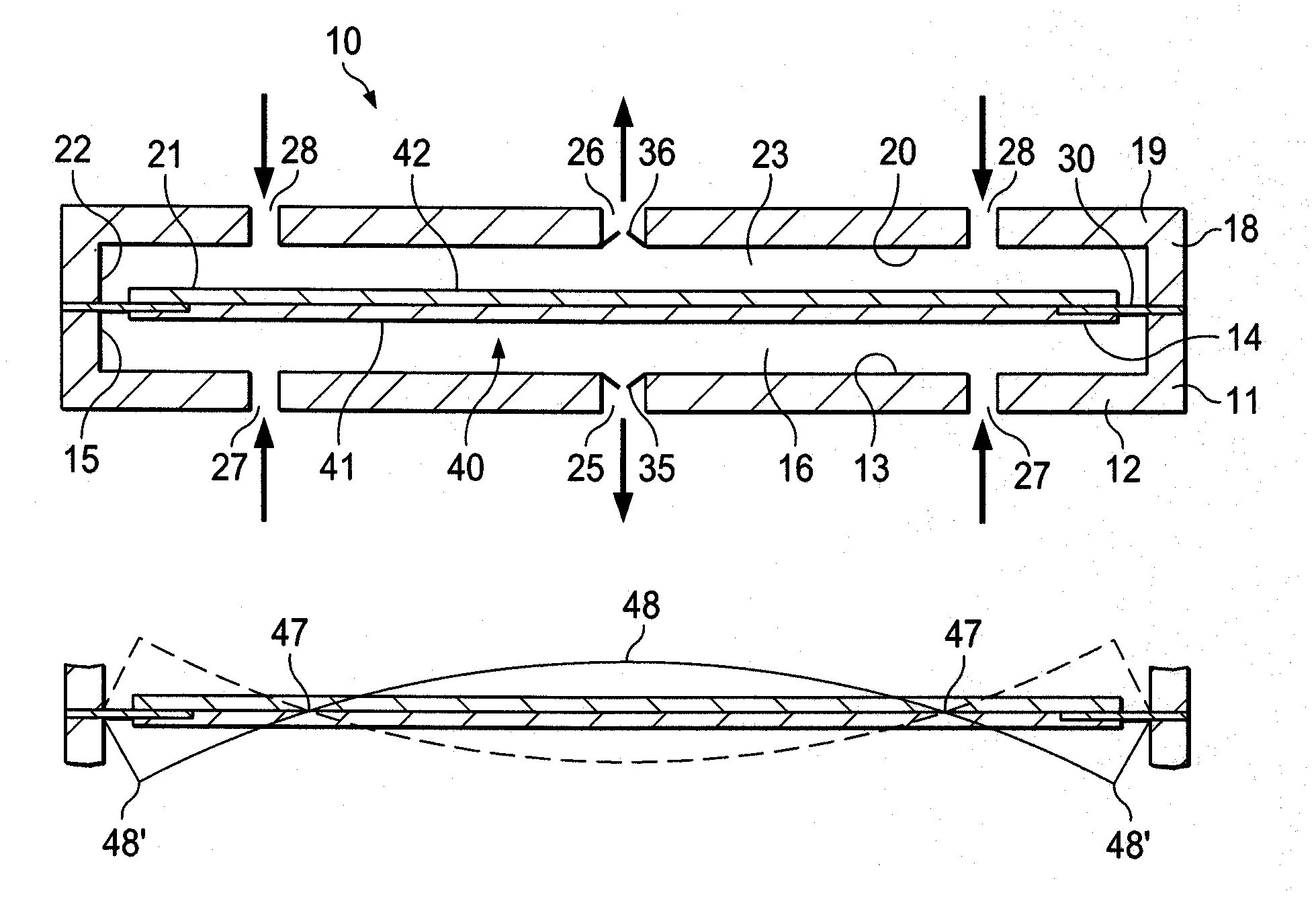 Disc pump with advanced actuator