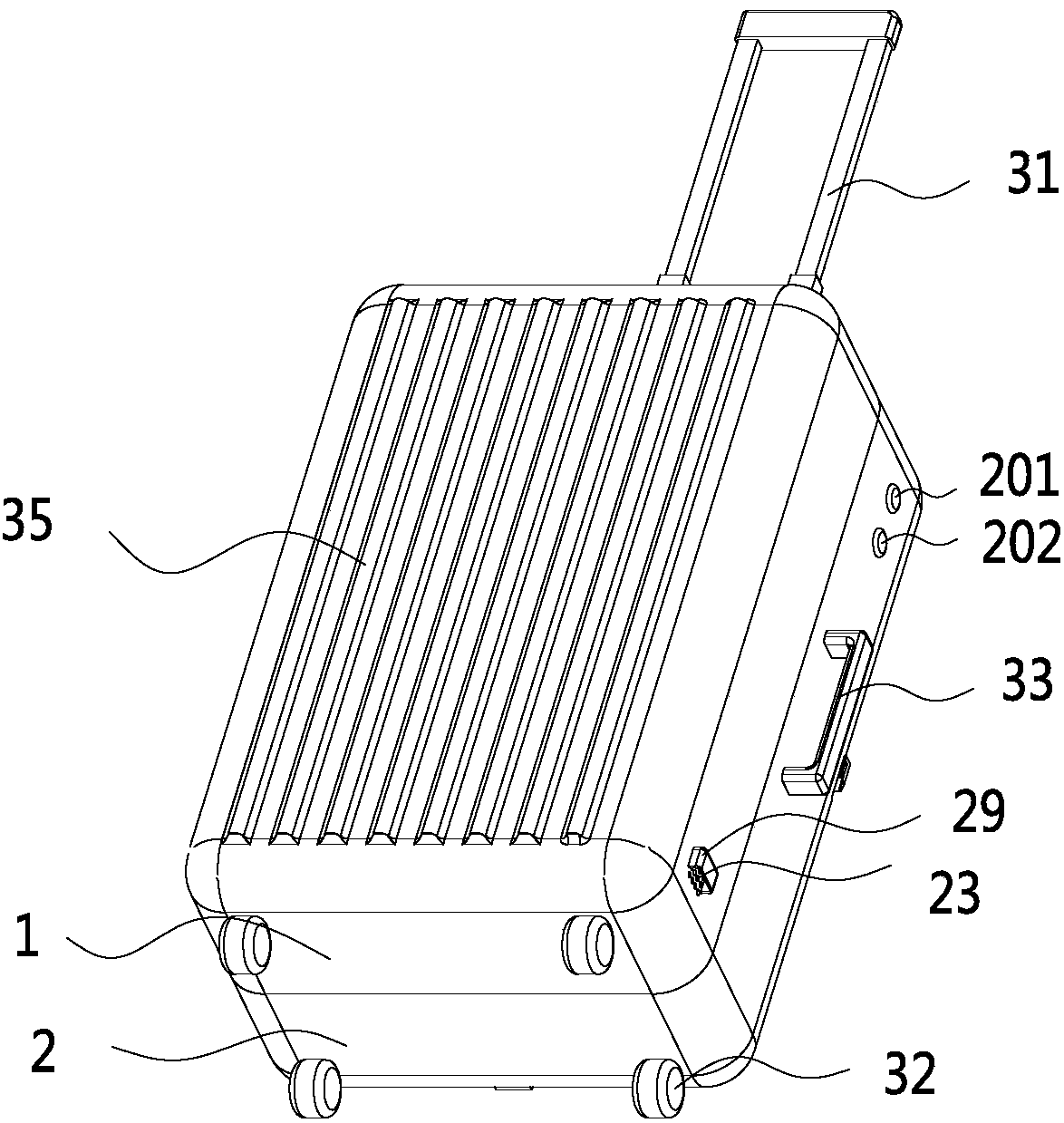 Dry and wet article separating luggage case