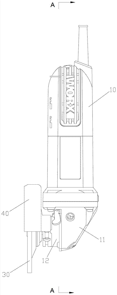 Angle grinders with push-rod stop mechanism