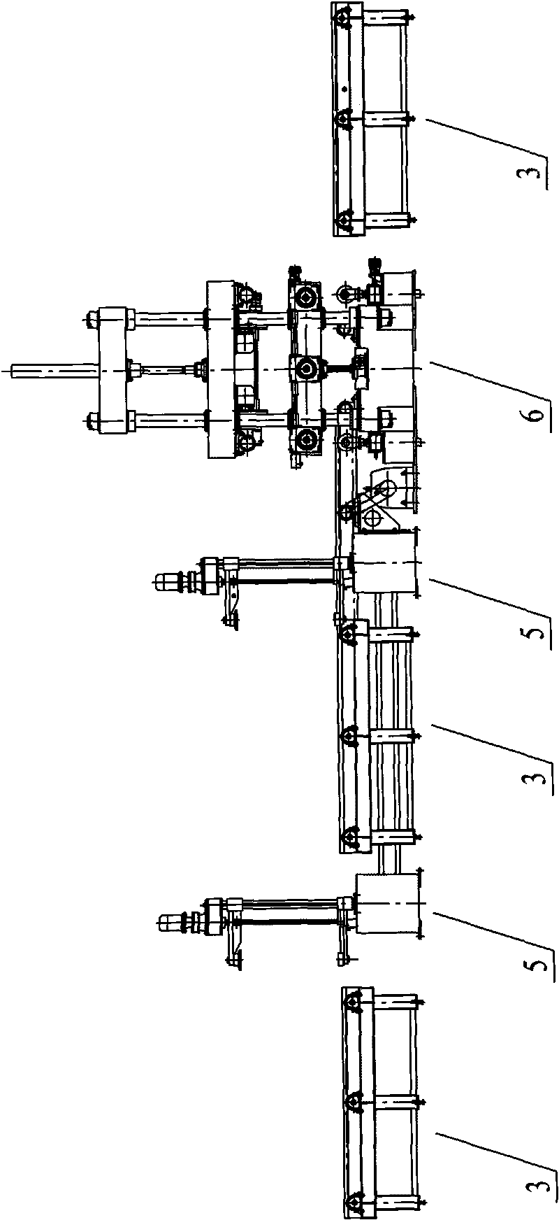 Crossed column assembling machine