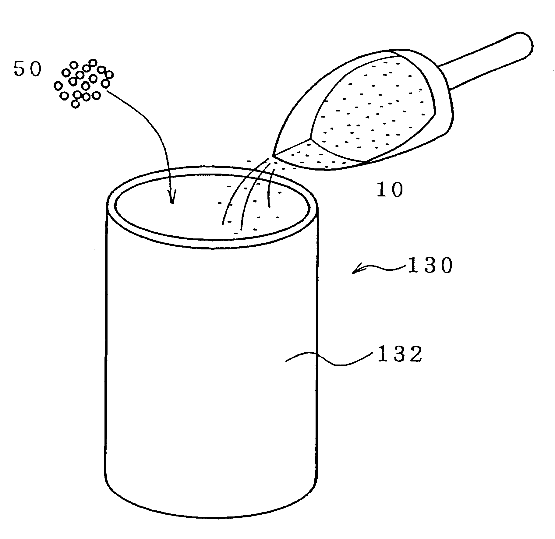 Method of manufacturing spherical bodies by rotation, spherical bodies made by the method and a powder composition for use in the method