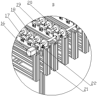 Glass substrate carrying and conveying device