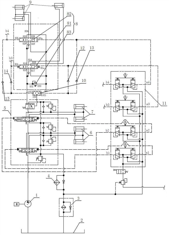 Loader working hydraulic system