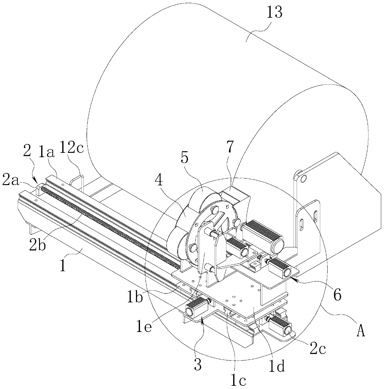 Online grinding equipment for cathode roller