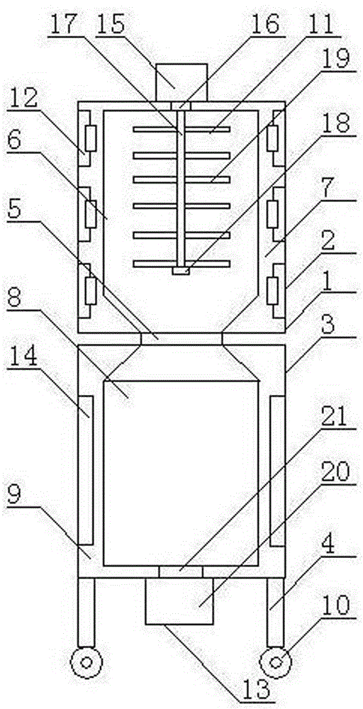 Drying device for fertilizer production process