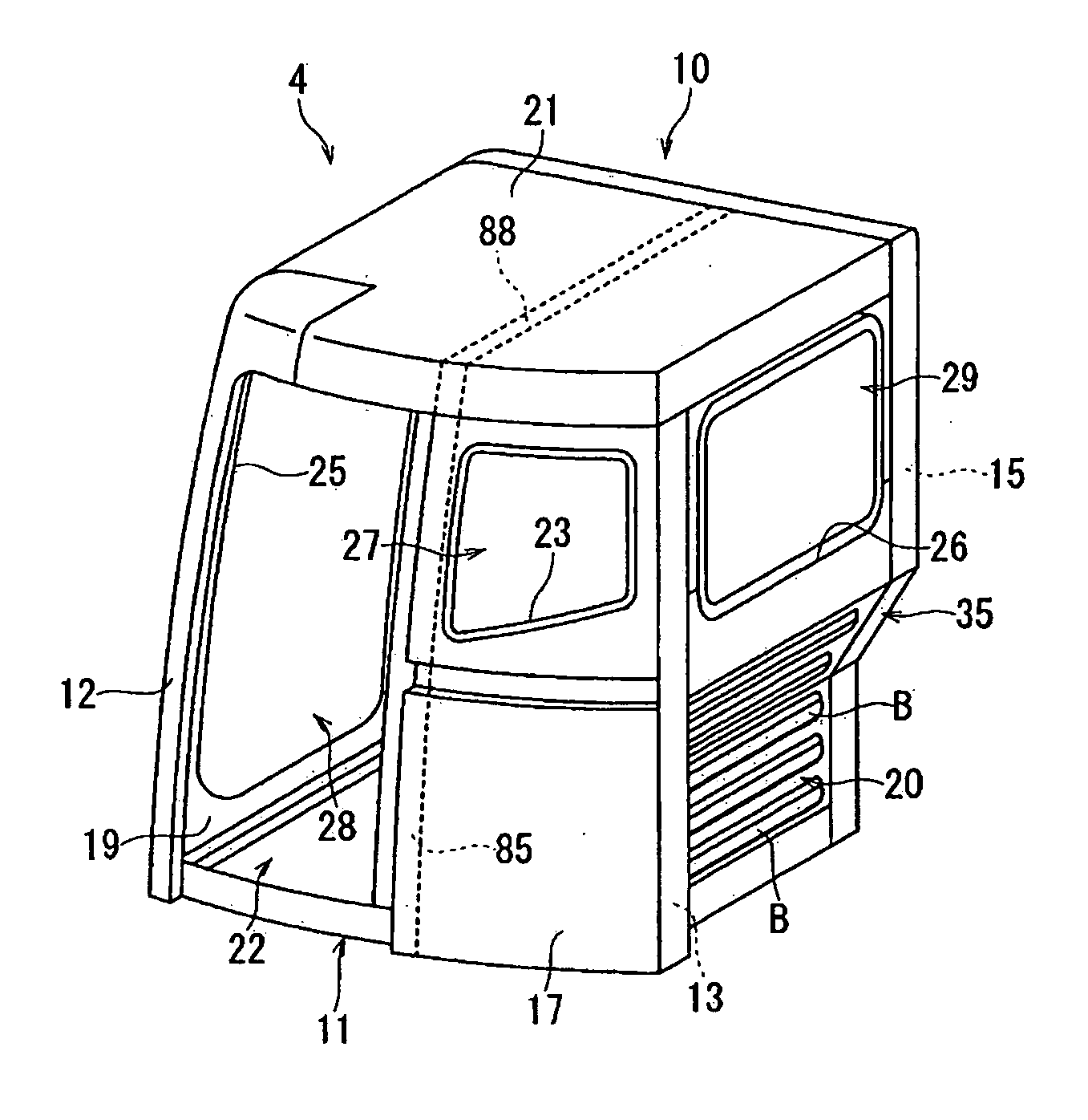 Cab for construction machinery