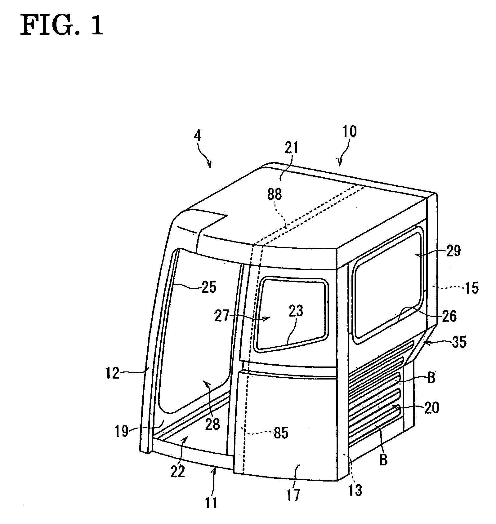 Cab for construction machinery