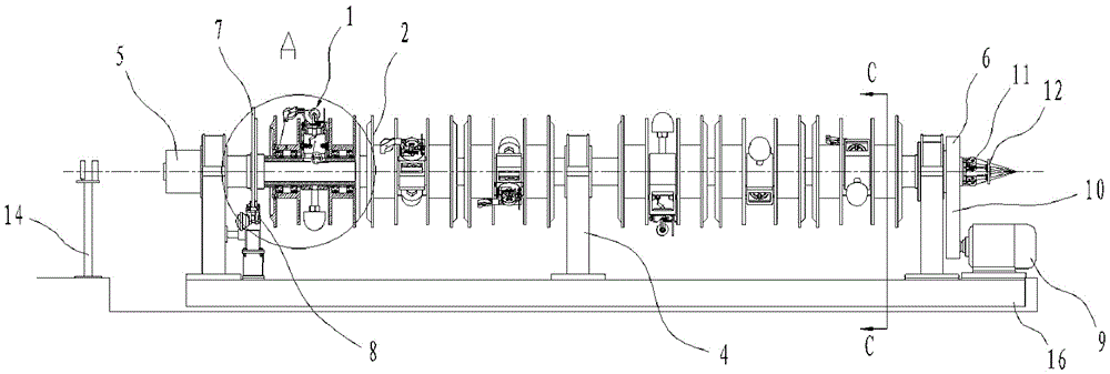 A concentric stranding machine