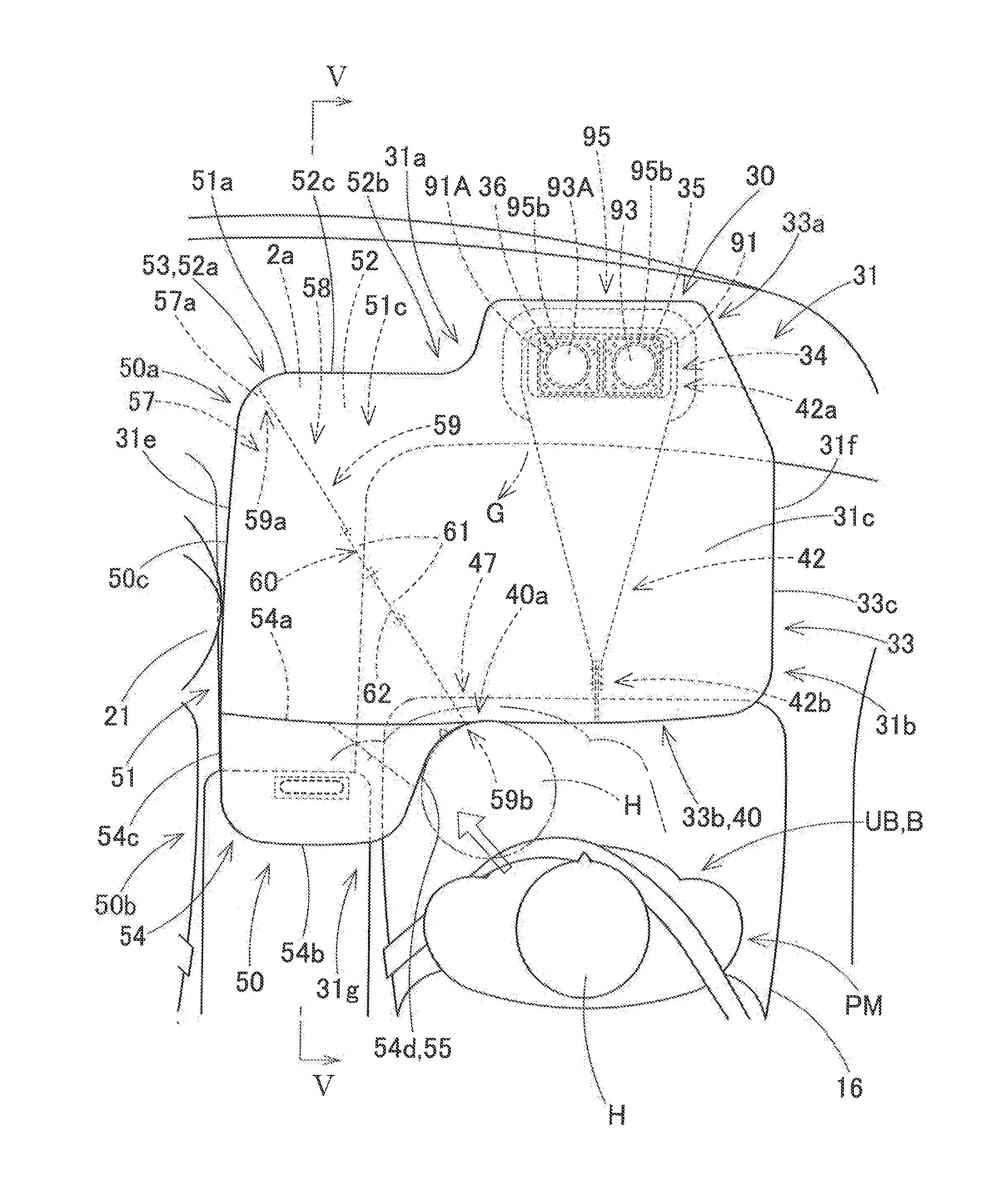 Airbag device for a front passenger seat