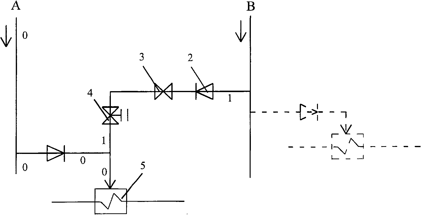 Start-up method of dewatering capacity-enlarging start-up monotube boiler near steam heating boilers