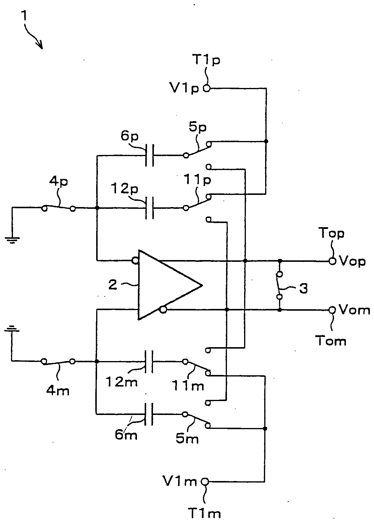 Switched-capacitor amplifier and analog interface circuit for charge coupled element adopting the same