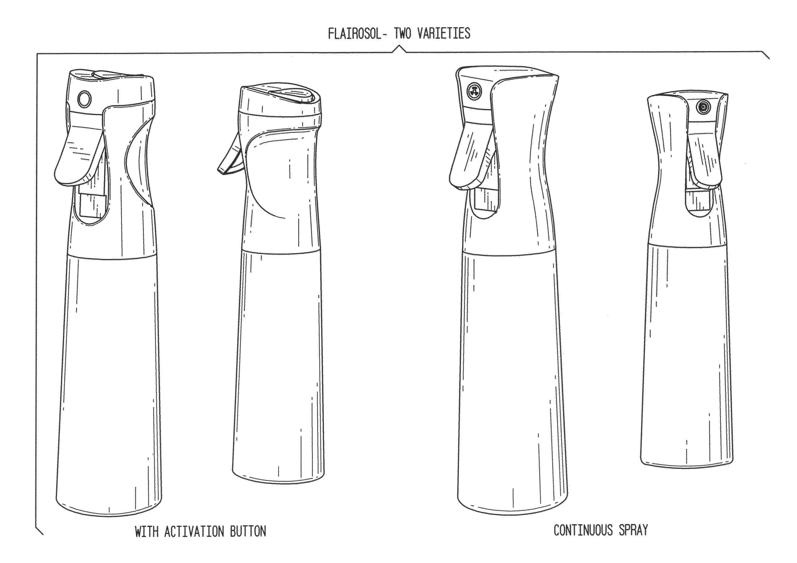 Sprayer device with aerosol functionality ("Flairosol")