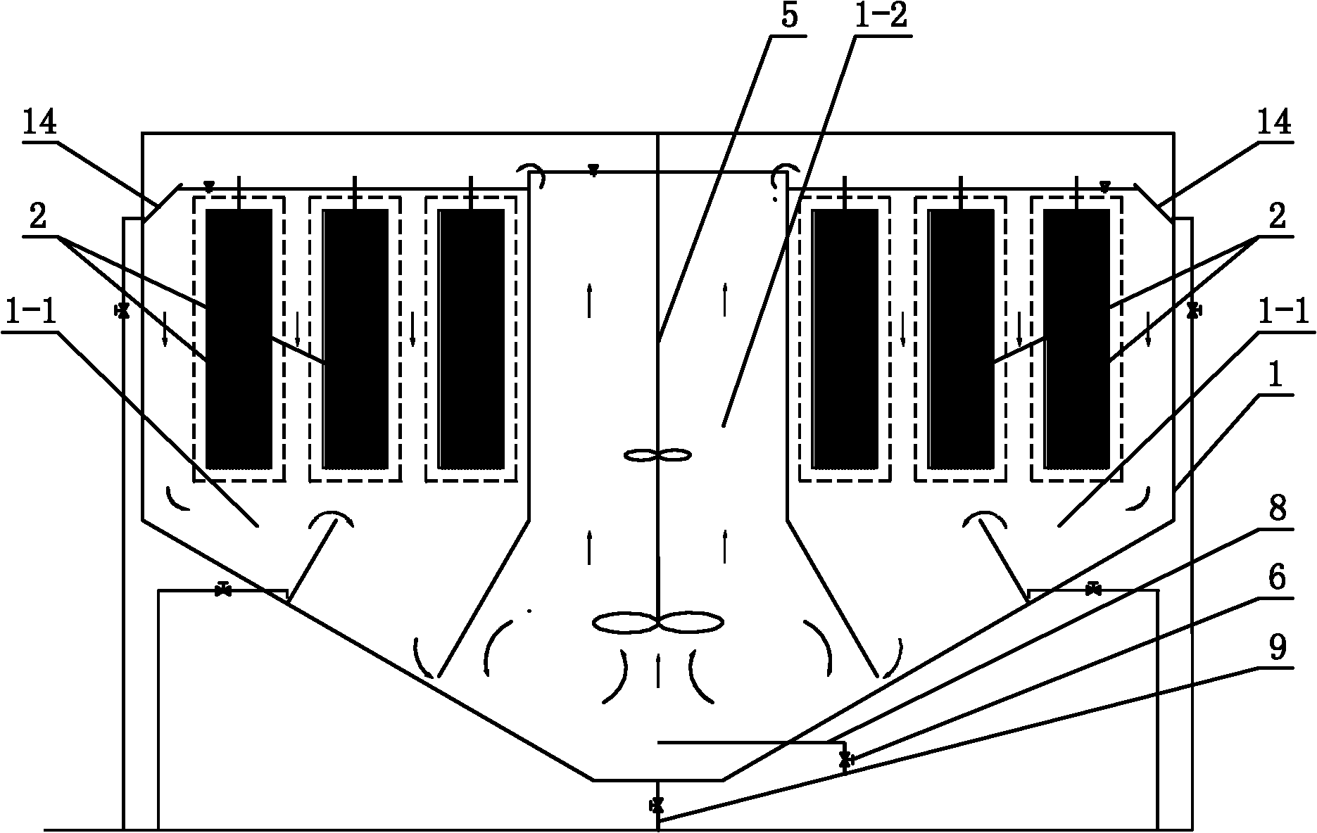 Water treatment device integrating functions of clarification, air flotation and ultrafiltration