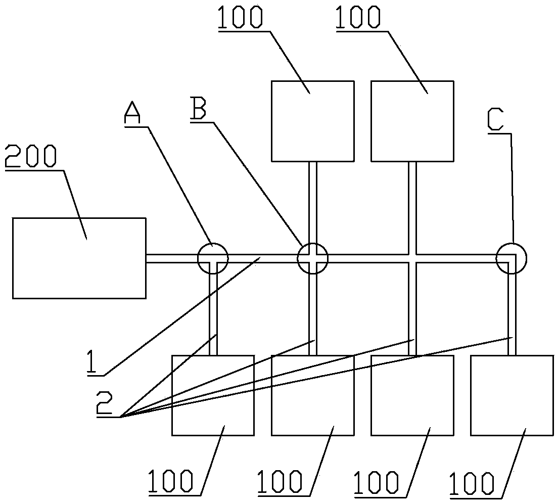 Wire for multi-point wiring and processing method thereof