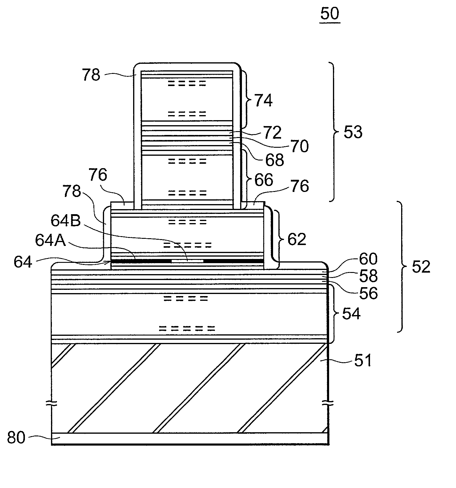 Surface emitting semiconductor laser device