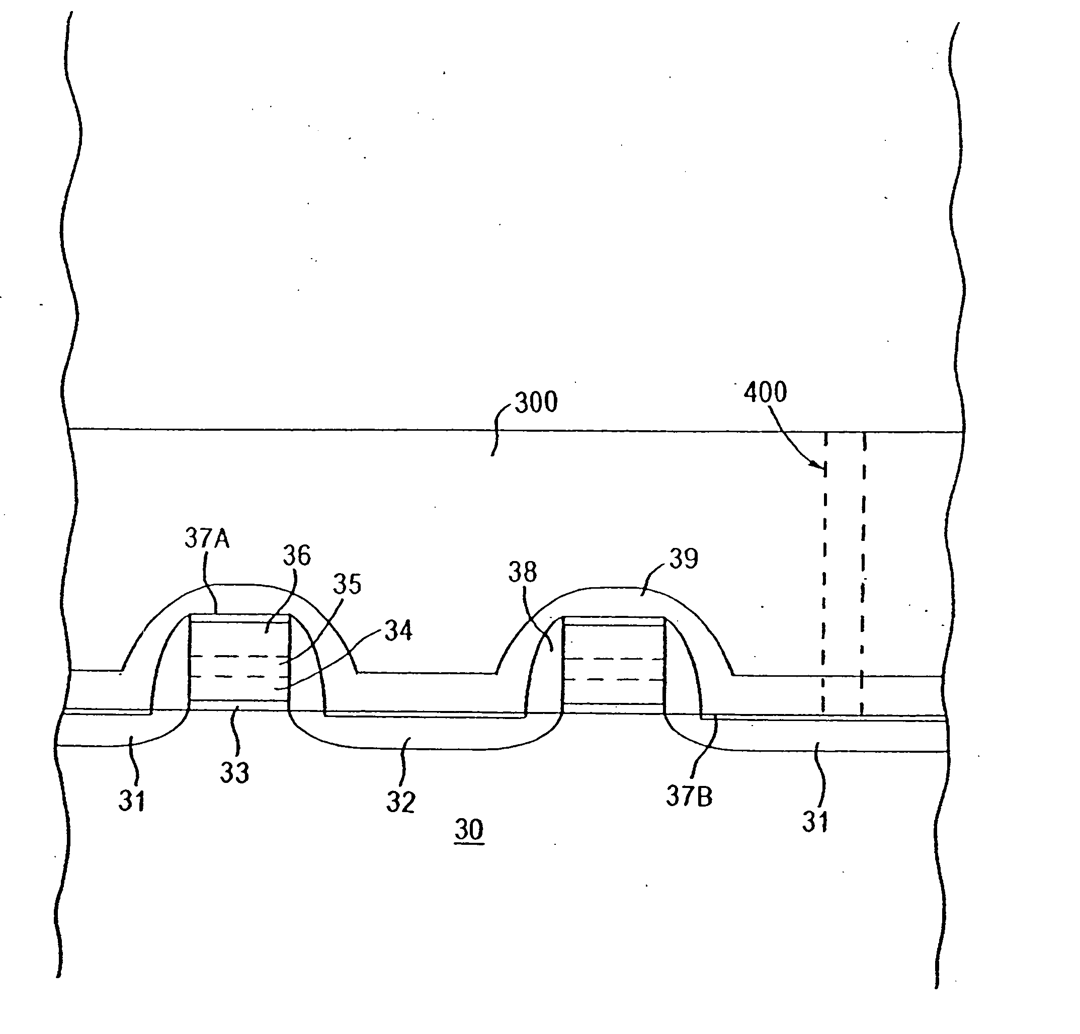 Undoped oxide liner/BPSG for improved data retention