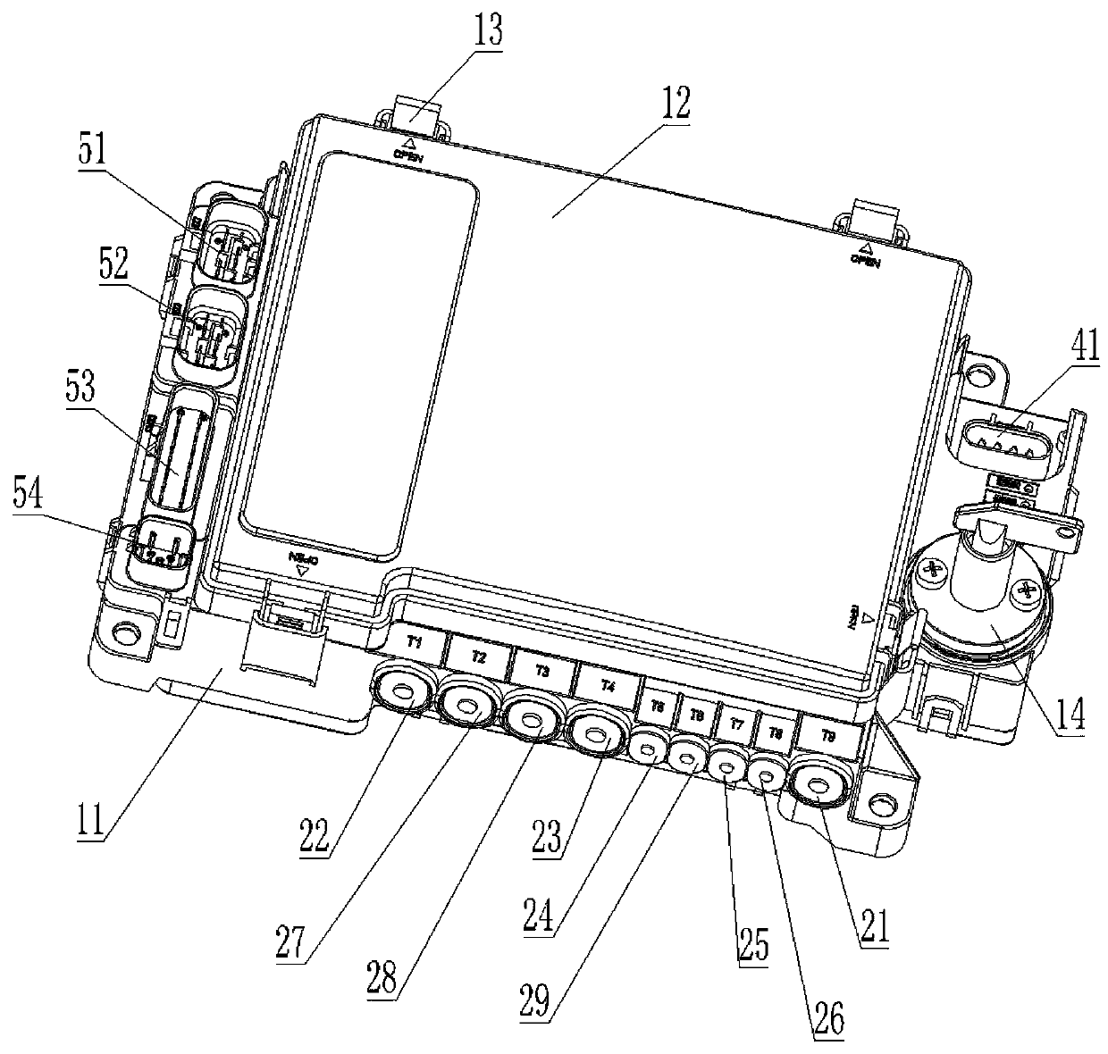 Intelligent storage battery bin distribution box for hydrogen energy vehicle and application method thereof