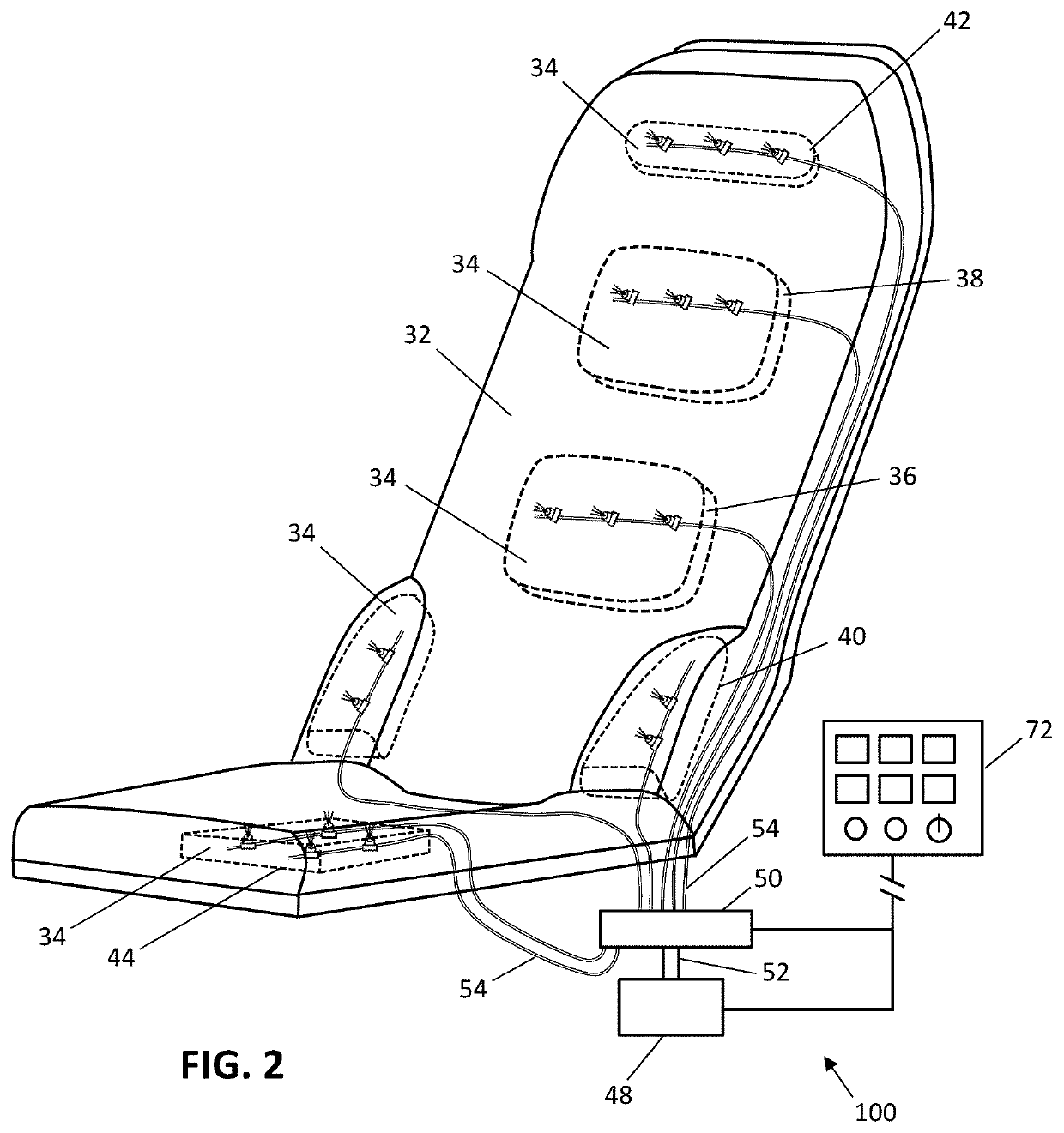 Seat assembly with ventilation system utilizing venturi effect to multiply air flow